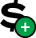 Dollar plus icon