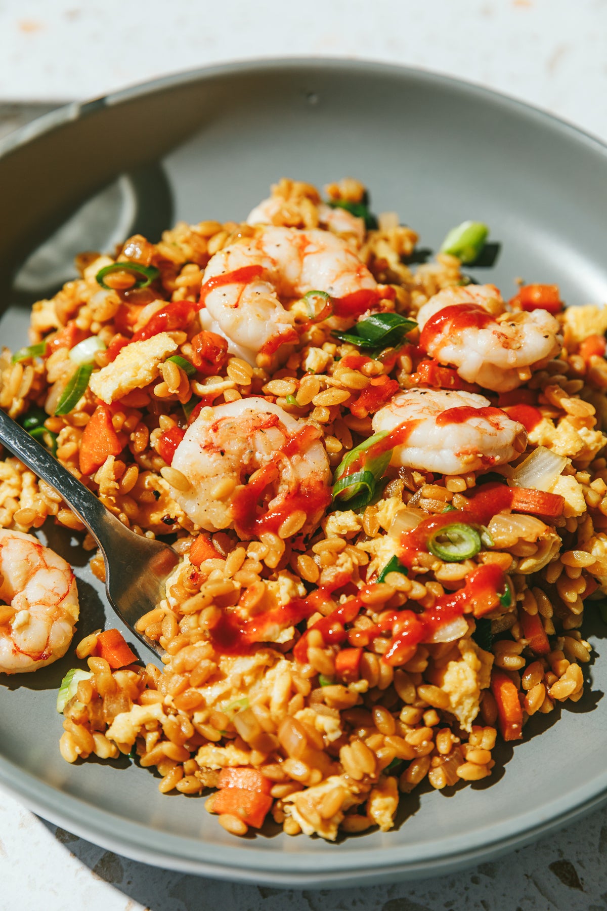 Low-Carb and High-Protein Shrimp Fried Rice