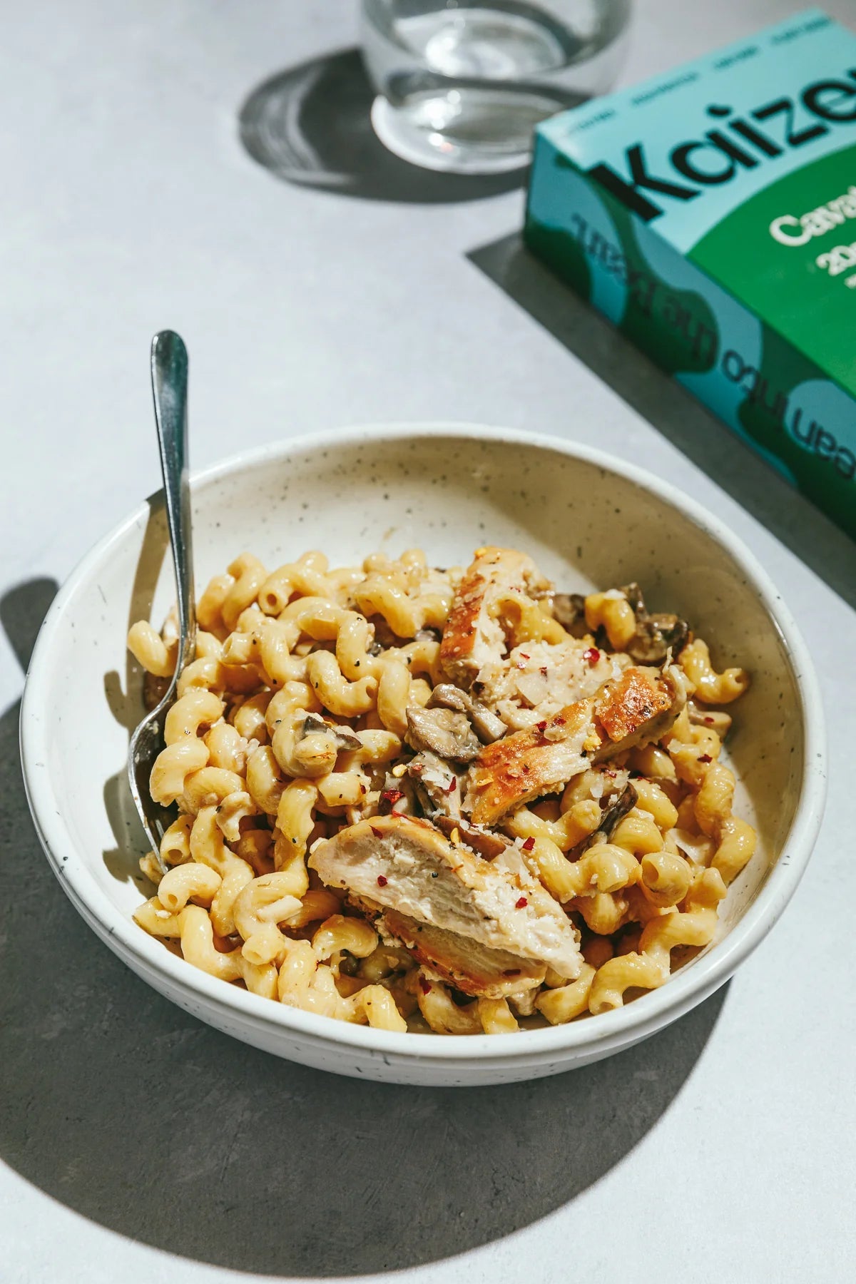 Creamy Mushroom Chicken Cavatappi Recipe - Kaizen Food Company