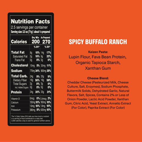 Low Carb Spicy Buffalo Ranch Mac & Cheese - Kaizen Food Company
