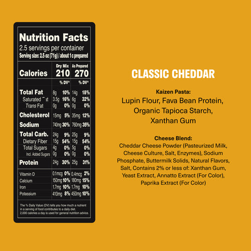 Low Carb Classic Cheddar Mac & Cheese