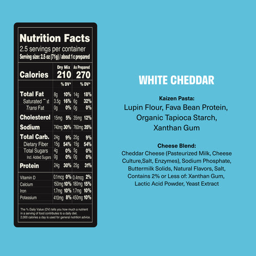 Low Carb White Cheddar Mac & Cheese - Kaizen Food Company