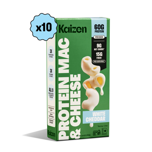 Low Carb White Cheddar Mac & Cheese 10-Pack - PDP_Mac_Cheese_White_10-Pack - Kaizen Food Company