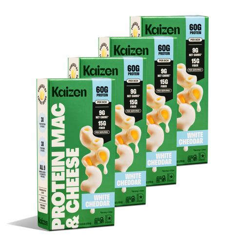 Low Carb White Cheddar Mac & Cheese 4-Pack - Kaizen Food Company