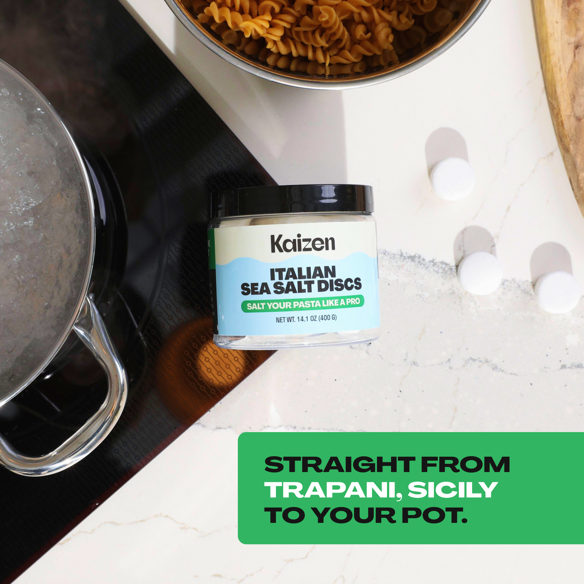 Italian Sea Salt Discs | Kaizen Food Company