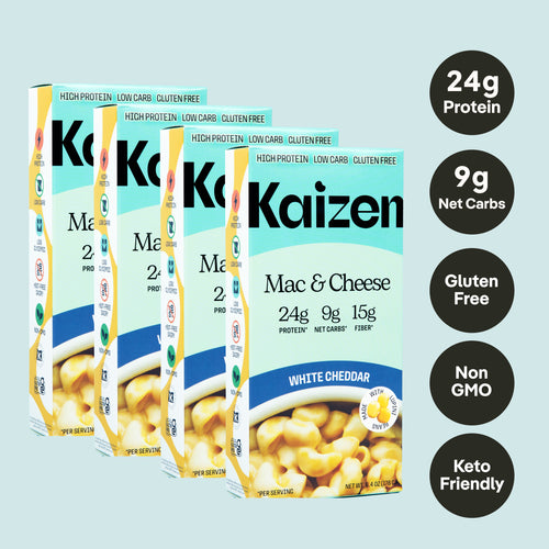 Kaizen Low Carb White Cheddar Mac & Cheese - 4-Pack