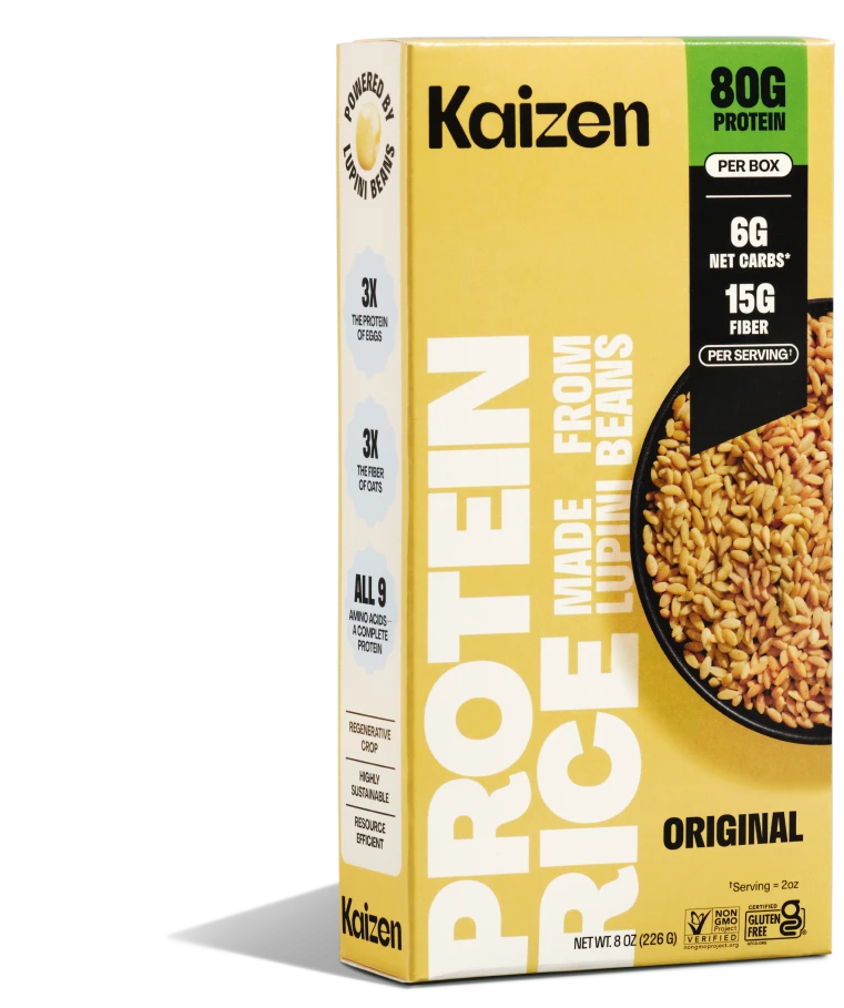 Kaizen Rice Original box, made from lupini beans